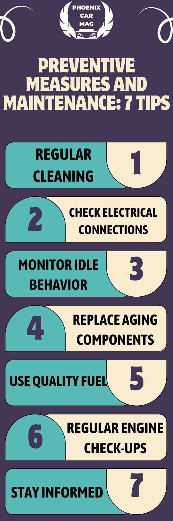 infographic for Preventive Measures and Maintenance: 7 Tips