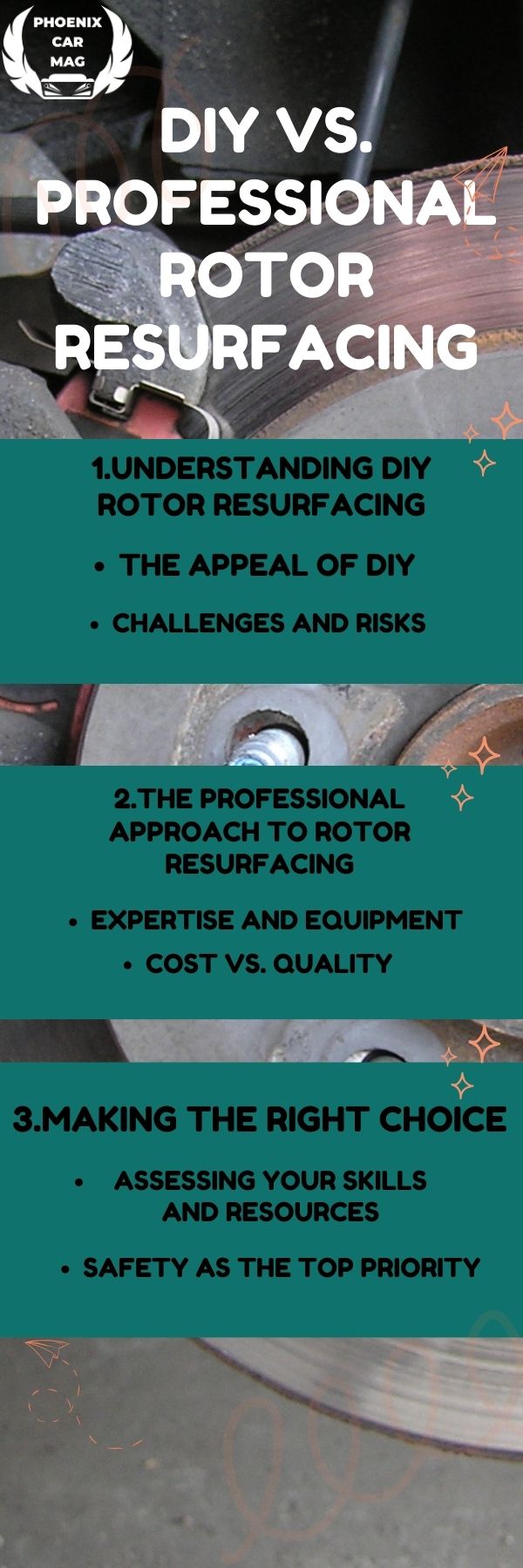 an infographic about DIY vs. Professional Rotor Resurfacing